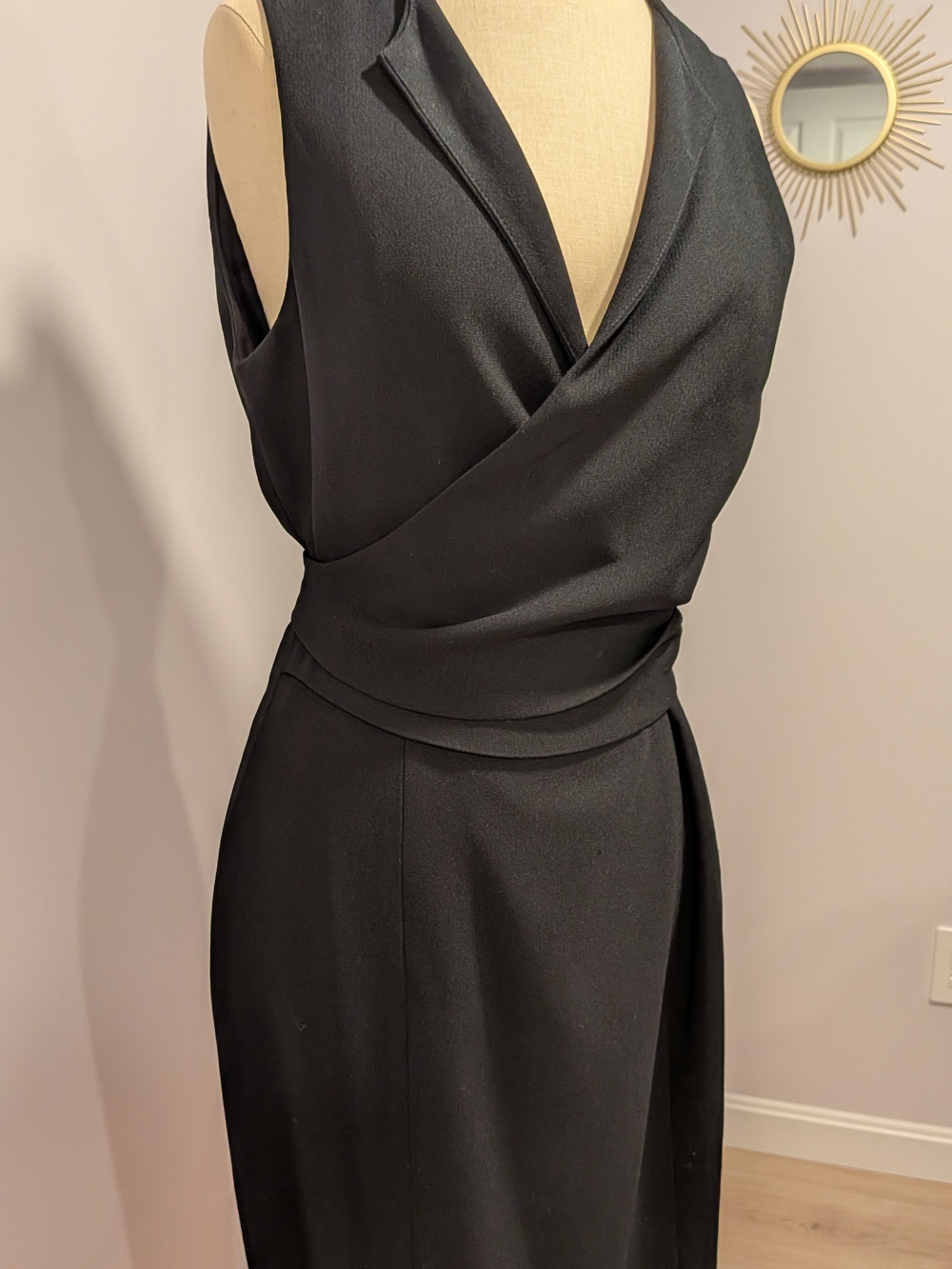 Jones New York Black Sleeveless Tie-Waist Midi Dress | Classic LBD, Boss Babe - Picture 7 of 8